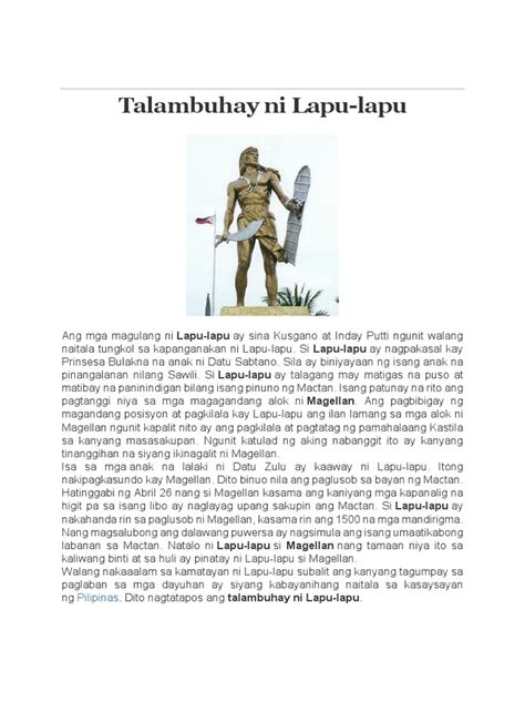 Ano ang talambuhay ni lapu.